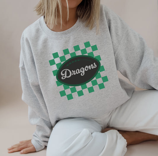 Southlake Dragons Checkered Football Pullover