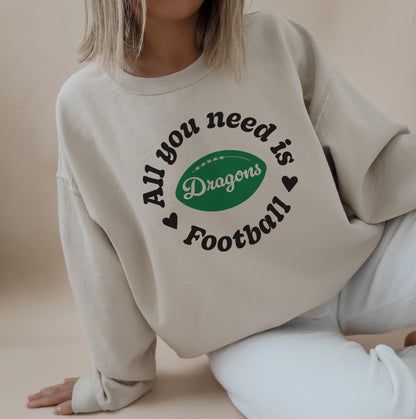 Southlake Dragons All You Need Is Football Pullover