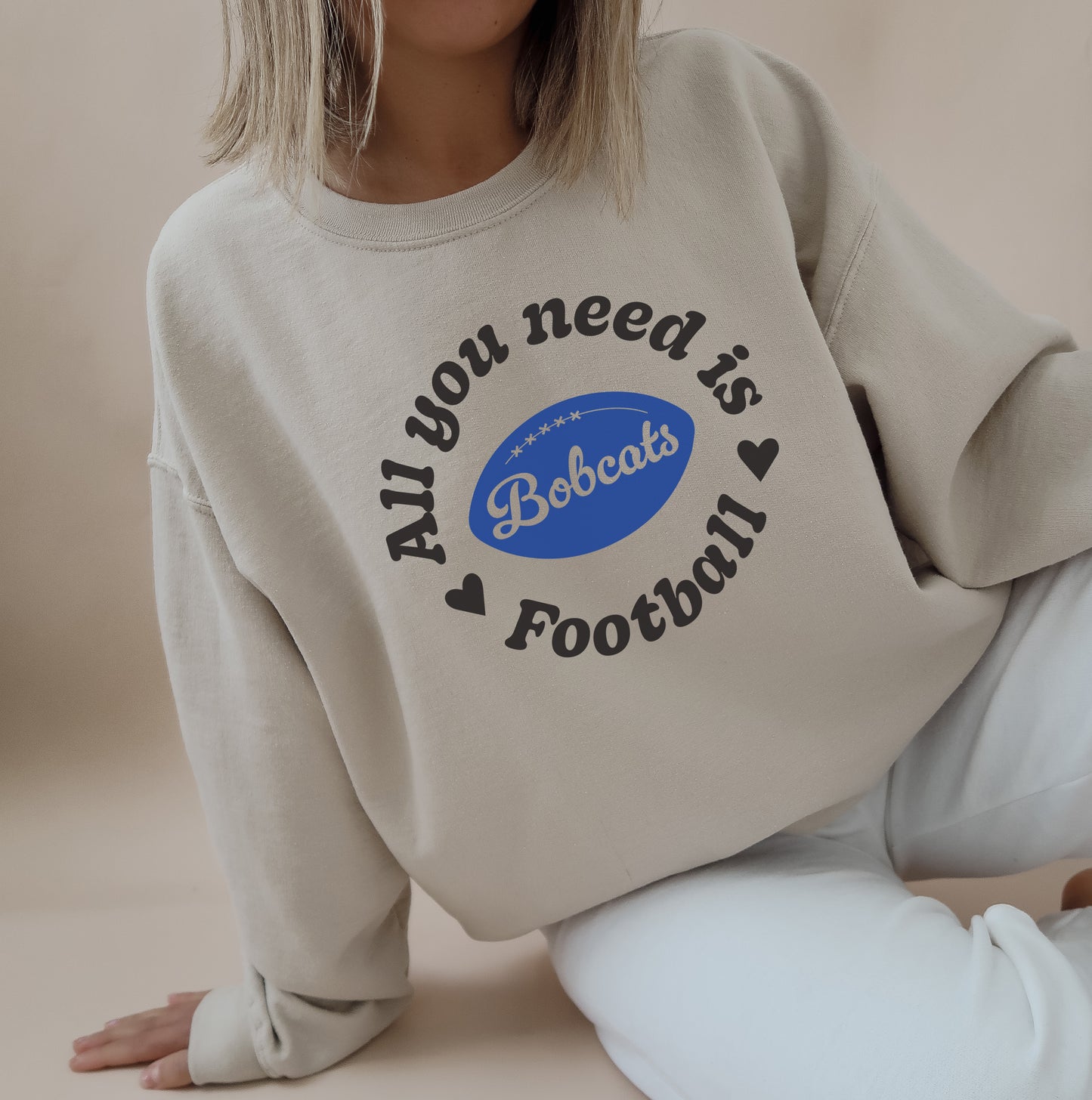 Byron Nelson Bobcats All You Need Is Football Pullover