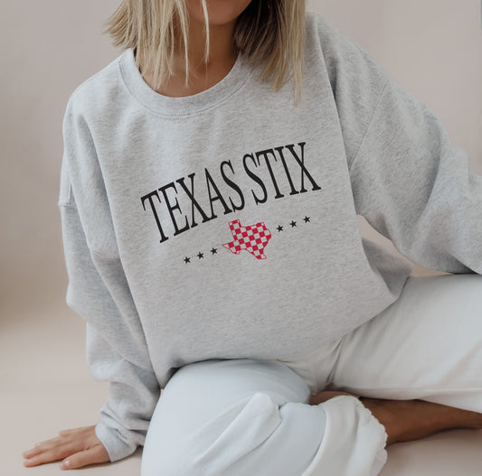 Texas Stix Checkered TX Logo Pullover