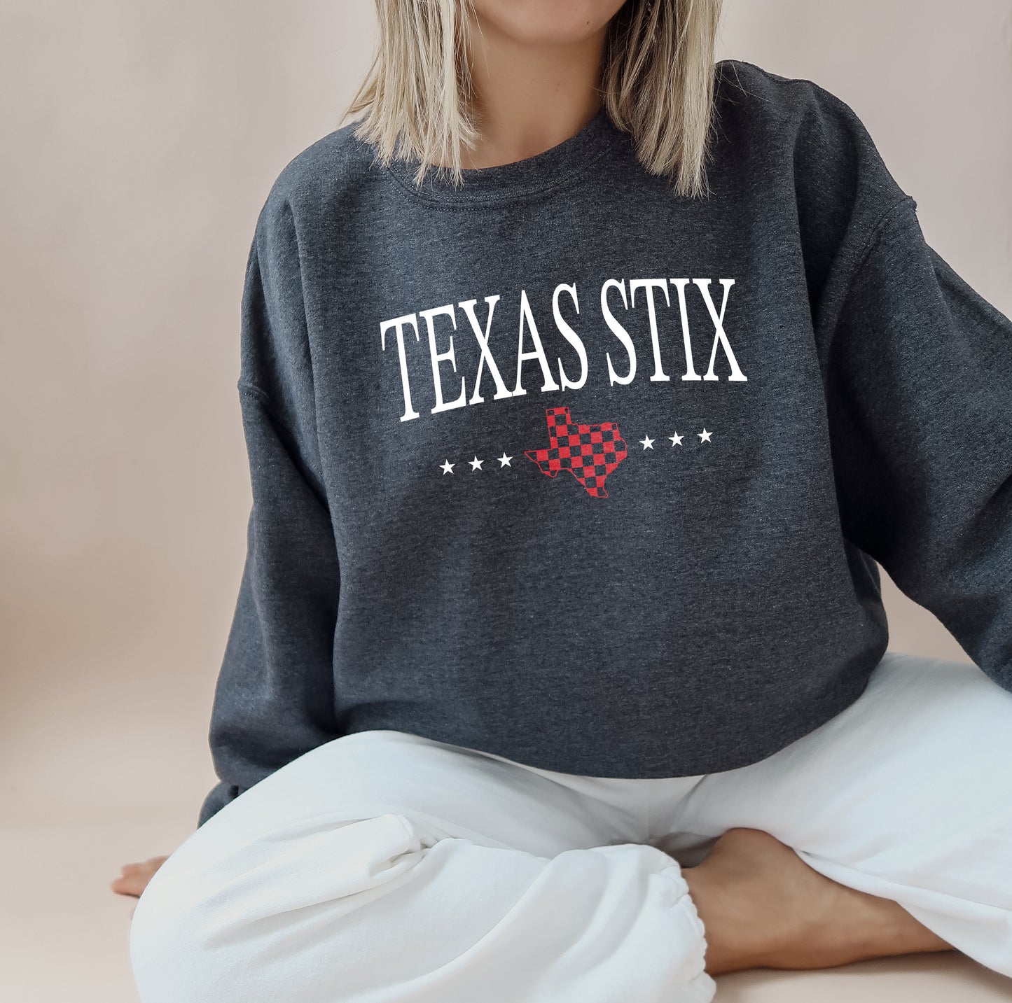 Texas Stix Checkered TX Logo Pullover