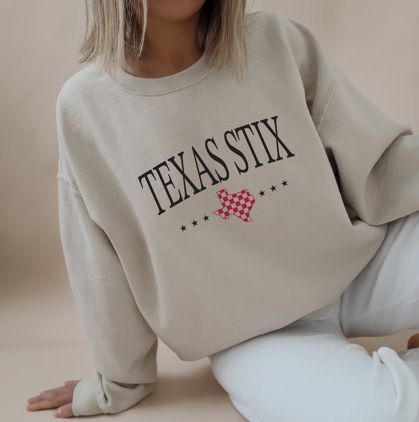 Texas Stix Checkered TX Logo Pullover