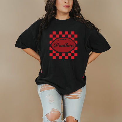 Colleyville Panthers Checkered Football Tee