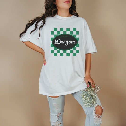 Southlake Dragons Checkered Football Tee