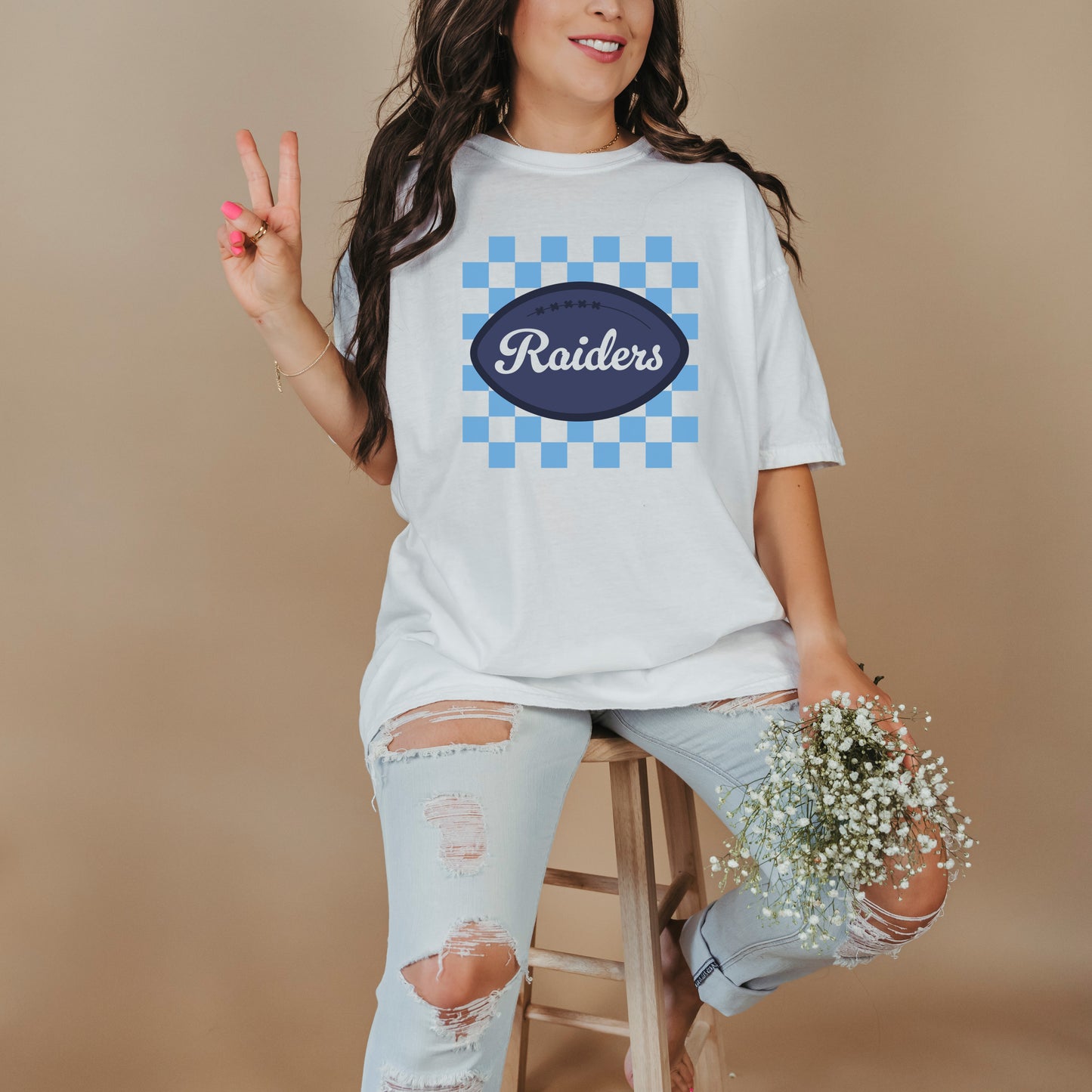 LD Bell Checkered Football Tee